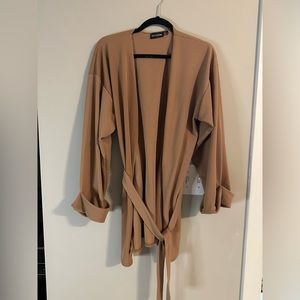 PrettyLittle Thing Crepe Jacket - Tan